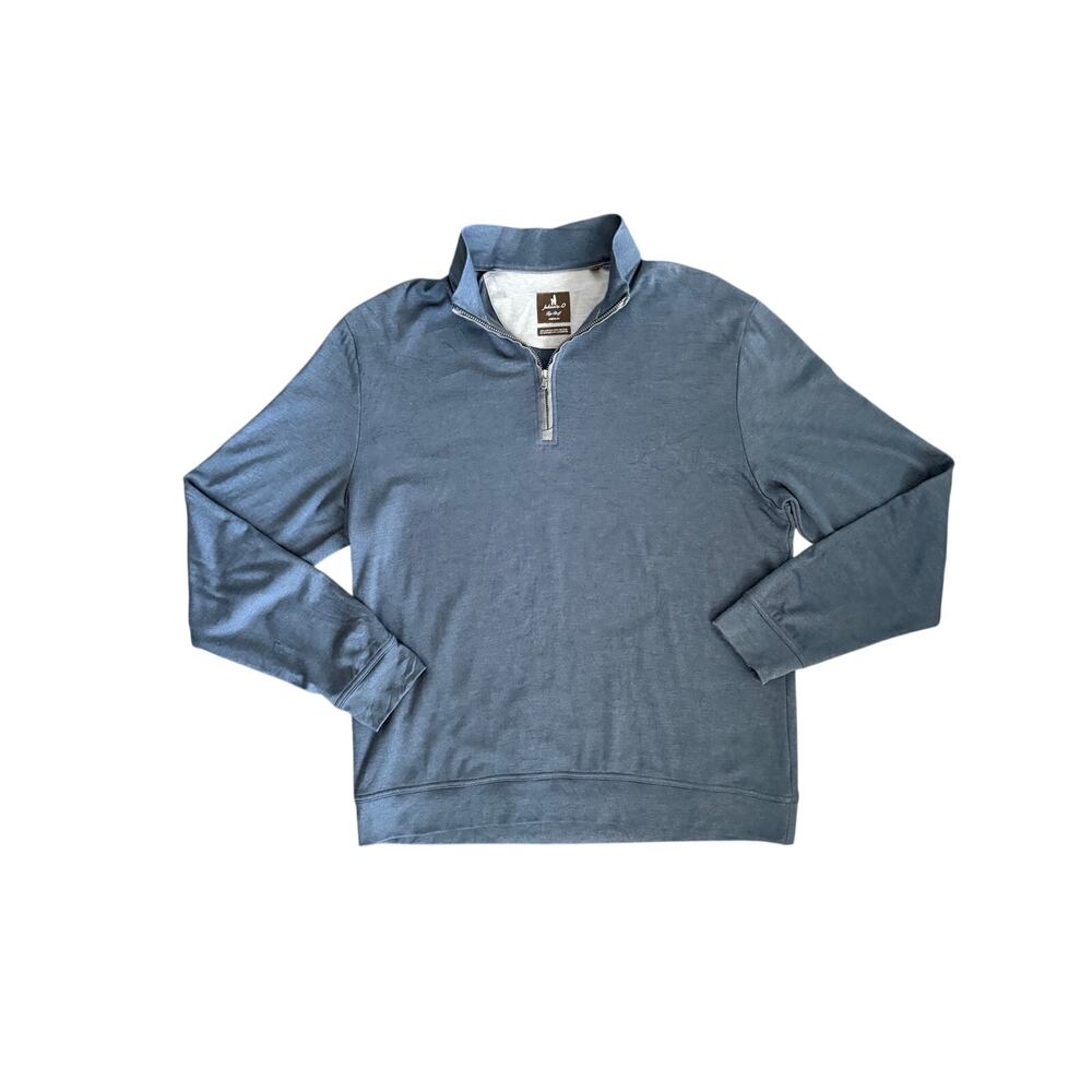 Johnnie-O Men's Tahoe 1/4 Zip Navy Pullover Long Sleeve Sz Med Cashmere Blend